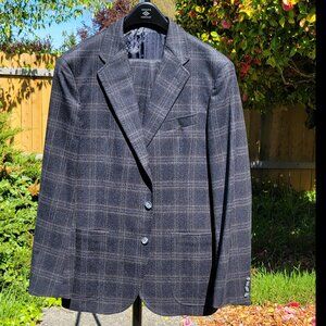 Joseph Abboud Black Label Charcoal Plaid Suit